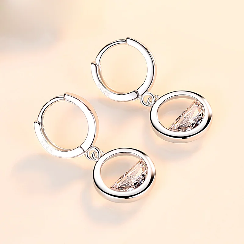 TEARDROP ZIRCONIA EARRINGS — detail view